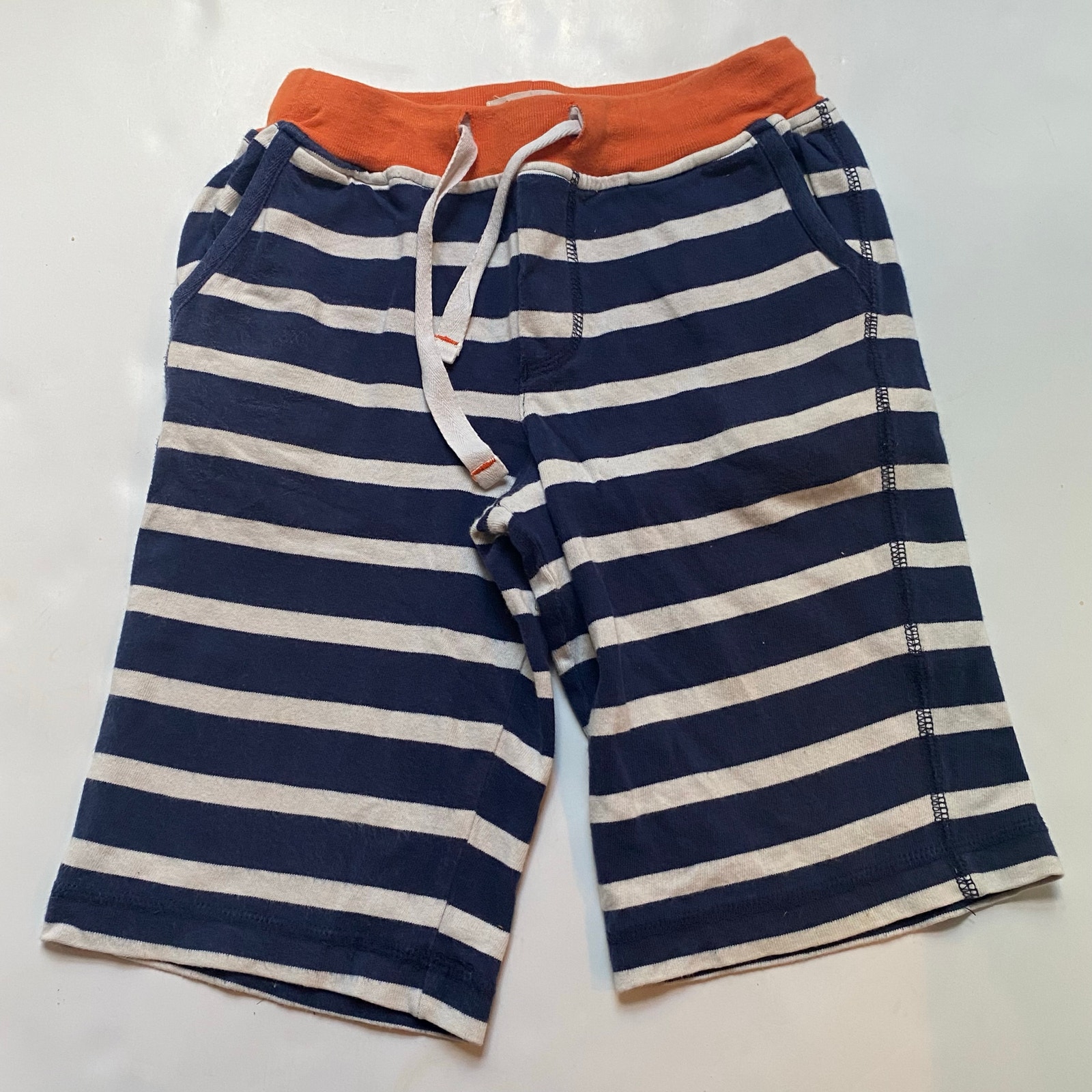 Mini Boden Blue Stripe Baggies Knit Shorts